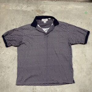 Titleist Navy and Red Patterned Polo Shirt